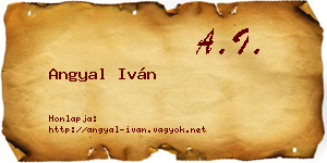 Angyal Iván névjegykártya